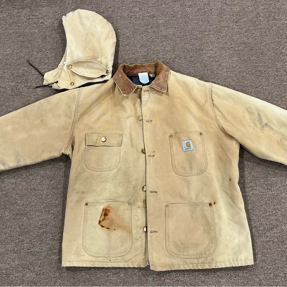 Vintage Carhartt Blanket Lined Chore Work Jacket